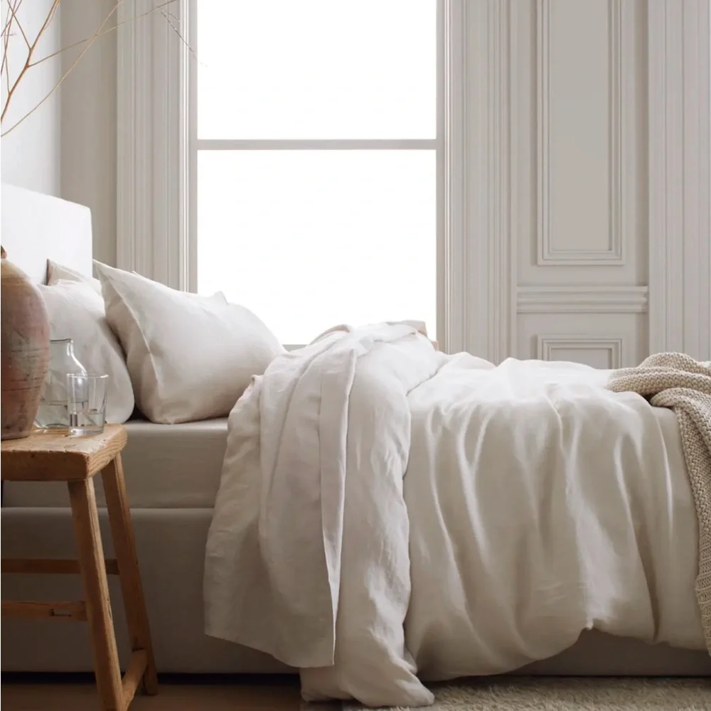 QUINCE European Linen Duvet Cover King/Cal King Sand